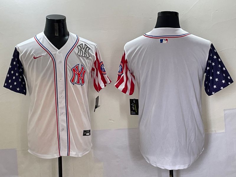 Men New York Yankees Blank White a generation of national flags Jointly Name 2025 Nike MLB Jersey style 5